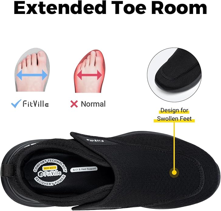 FitVille Diabetic Shoes — widok boczny