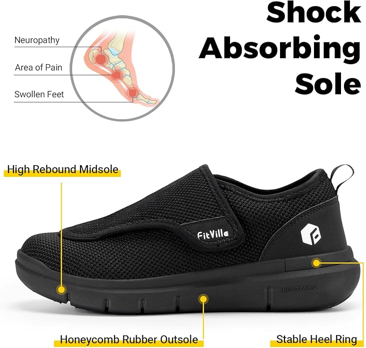 FitVille Diabetic Shoes — widok z góry